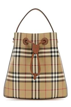 Burberry | Burberry Small Checked Drawstring Bucket Bag