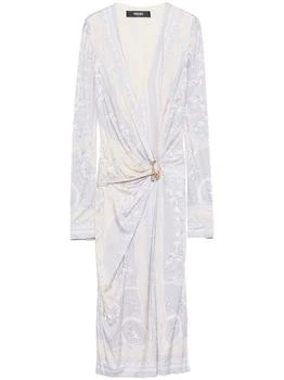 Versace | Knee-Length Dress with Medusa Safety Pin Detail