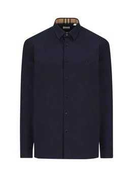 Burberry | Burberry Equestrian Knight Logo Embroidered Buttoned Shirt