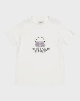 Fendi Girl's Baguette Bag Graphic T-Shirt, Size 3-6