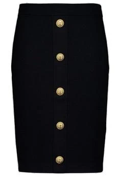 Balmain | Balmain Button Detailed Pencil Skirt