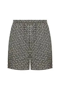 Balmain | Balmain Elasticated Waistband Monogram Patterned Shorts