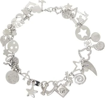 Silver Chrome Charm Necklace