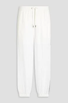 Brunello Cucinelli | Bead-embellished cotton-gauze track pants