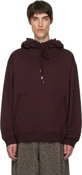 Dries Van Noten | Burgundy Loose Fit Hoodie