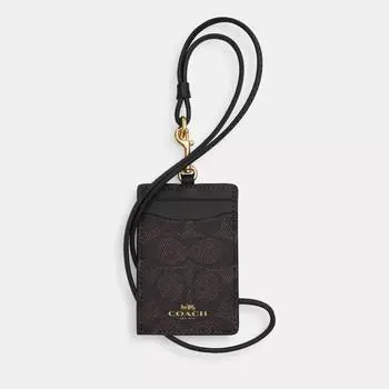Coach Id Lanyard In Signaure Canvas