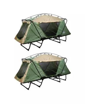 Kamp-Rite Oversize Portable Versatile Cot, Chair, 
Tent, Green/Tan (2 Pack)