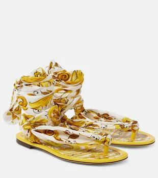 Dolce
Gabbana | Printed silk twill sandals
