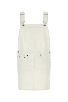Prada | Prada Triangle-Logo Denim Overall Mini-Dress