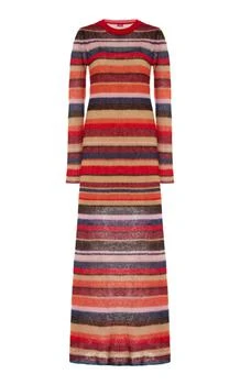 STAUD - Eiza Striped Knit Maxi Dress - Stripe - S - Moda Operandi