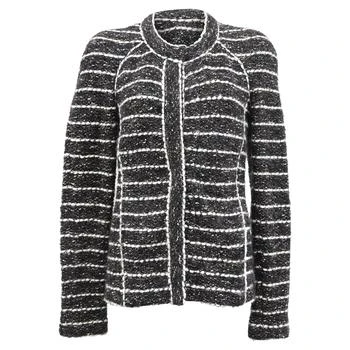 Isabel Marant | Etoile Lona Stripe Tweed Blazer in Black Wool