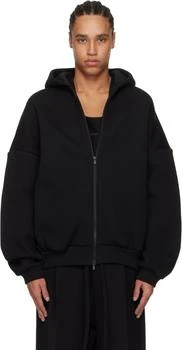 Black 'Eternal' Fleece Full Zip Hoodie