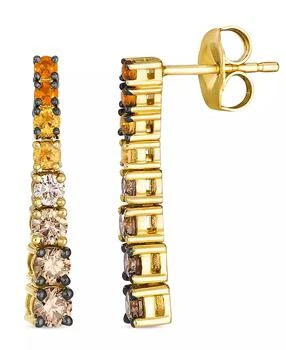 Le Vian | Diamond (0.62 ct. t.w.) and citrine ombre (0.18 ct. t.w.) Earrings in 14k Honey Gold