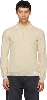 MAISON MARGIELA | Off White Patchwork Knit Polo