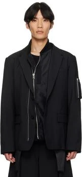 Sacai | Black Suiting Blazer