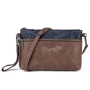 Montana West Wrangler Western Cowhide Crossbody Bags for Women Clutch Wristlet Purse