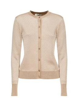Fendi | Fendi Crewneck Buttoned Knitted Cardigan