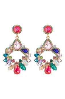 Rainy Rainbow Crystal Drop Earrings