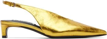 Jil Sander | Gold Slingback Heels