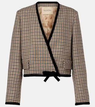 Valentino | Houndstooth virgin wool jacket