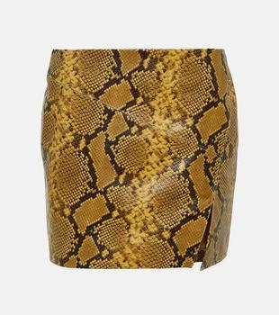 Isabel Marant | Blair snake-effect leather miniskirt