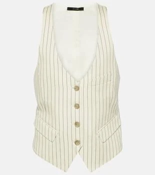 Tom Ford | Pinstripe wool and silk-blend vest