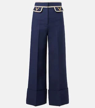 Valentino | VGold Crepe Couture wide-leg pants