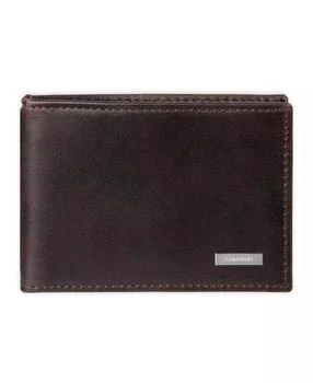 Calvin Klein Men's RFID Two Tone Arcadia Leather Front Pocket Flick Bar Wallet