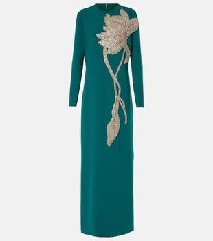 Elea embellished crêpe gown