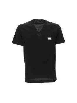 Dolce & Gabbana | Dolce & Gabbana Logo Patch V-Neck T-Shirt