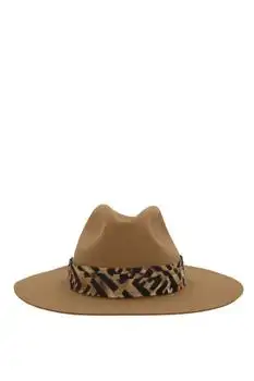 Fendi | Fendi Logo Leopard Printed Felt Hat