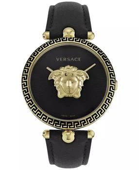 Versace | Women's Palazzo Empire Black Leather Strap Watch 39mm