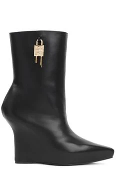 Givenchy | Givenchy Lock Plaque Detail Wedge Boots