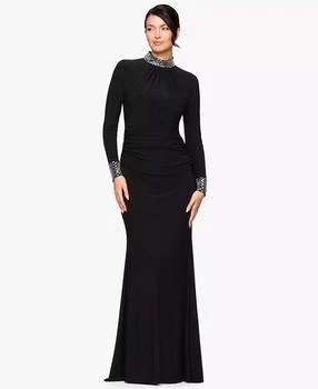 Women's Long Sleeve Mock Neck Gown
