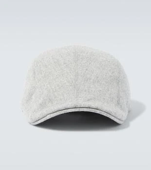 Brunello Cucinelli | Embroidered virgin wool flannel cap