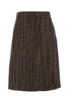 Fendi | Fendi Midi Wrap Tweed Skirt