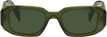 Prada | Green 'Prada Symbole' Sunglasses