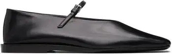 Jil Sander | Black Buckle Strap Ballerina Flats