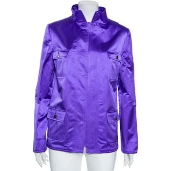 Dolce & Gabbana | Dolce & Gabbana Purple Silk Satin Button Front Jacket M