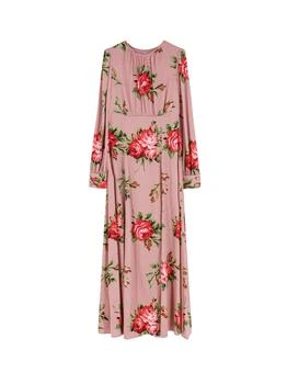 Dolce & Gabbana | Dolce & Gabbana Floral Printed Long-Sleeved Midi Dress