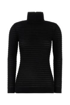 Valentino | Valentino High Neck Long-Sleeved Ribbed Top