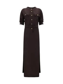 Tom Ford | Tom Ford Striped Whitney Fluid Long Shirt Dress