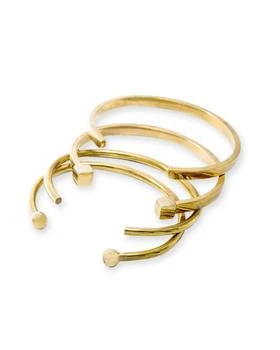 SOKO Mixed-Shape Stacking Cuff Bracelets, Set of 4