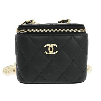 Chanel | Vanity Case With ivory Chain Quilted Lambskin Leather Shoulder Bag Bag (Pre-Owned)