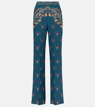 ETRO | Floral printed silk flared pants