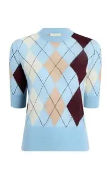 Khaite | Khaite Anders Argyle-Knit Cashmere-Blend Top - Moda Operandi