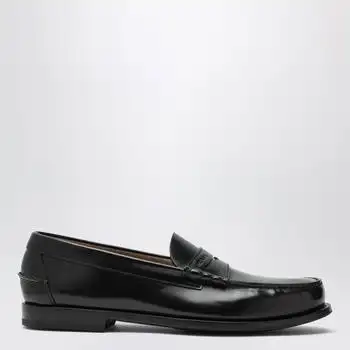 Prada | Black brushed leather loafers