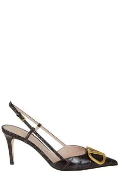 Valentino | Valentino VLogo Signature Pointed Toe Slingback Pumps