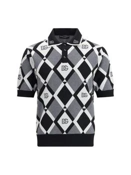 Dolce 
Gabbana | Dolce 
Gabbana Logo Jacquard Polo Shirt