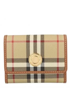 Burberry | Women's Lancaster Check Trifold Wallet In Archive Beige